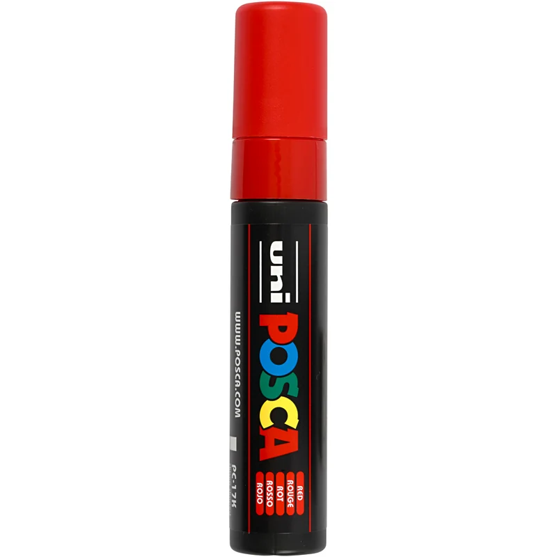 Posca Marker , nr. PC-17K, spets 15 mm, Extra broad, röd, 1 st. [HOB-279040]