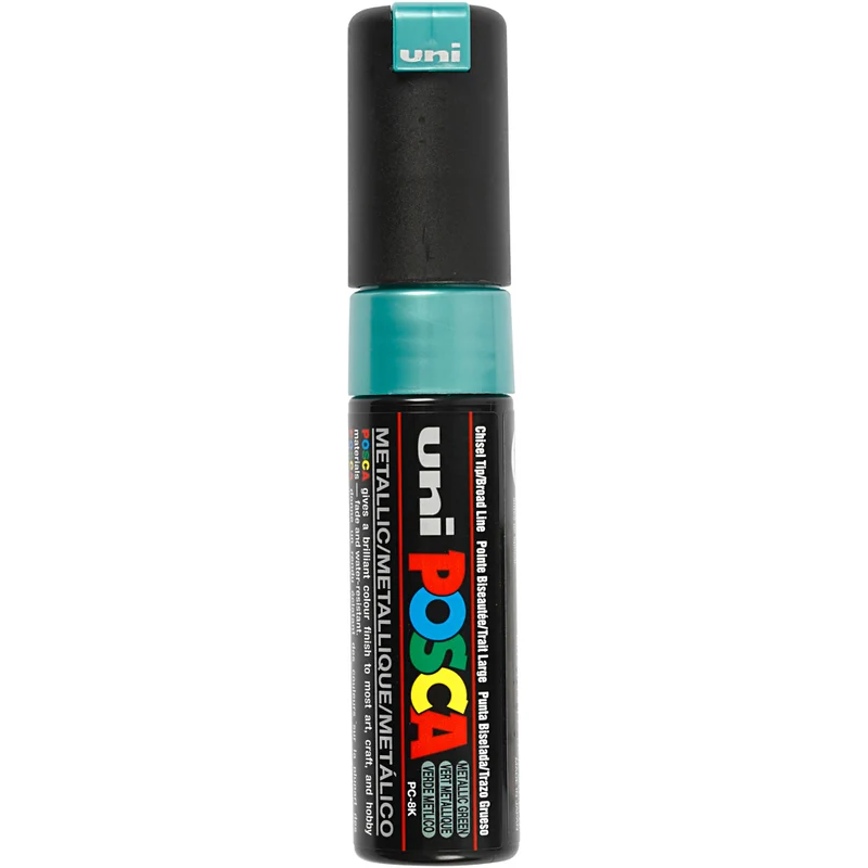 Posca Marker , nr. PC-8K, spets 8 mm, Broad, metallgrön, 1 st. [HOB-278870]