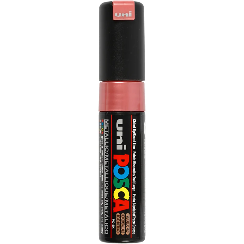 Posca Marker , nr. PC-8K, spets 8 mm, Broad, metallröd, 1 st. [HOB-278860]