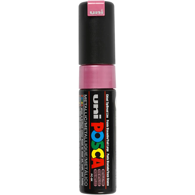 Posca Marker , nr. PC-8K, spets 8 mm, Broad, metallic pink, 1 st. [HOB-278850]