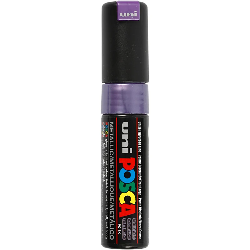 Posca Marker , nr. PC-8K, spets 8 mm, Broad, metalliclila, 1 st. [HOB-278840]