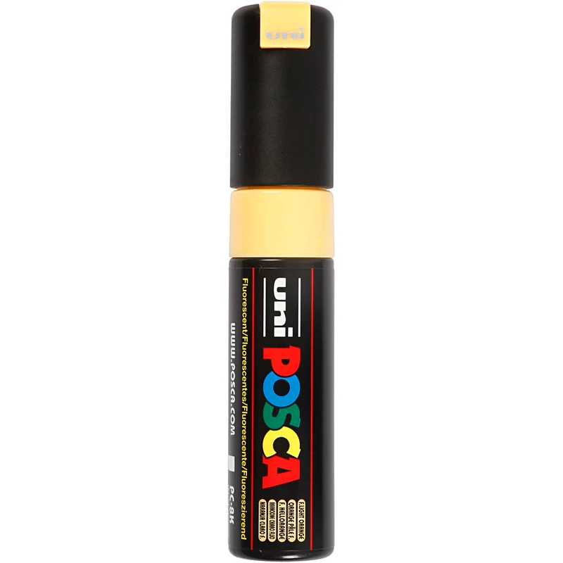 Posca Marker , nr. PC-8K, spets 8 mm, Broad, fluo light orange, 1 st. [HOB-278730]
