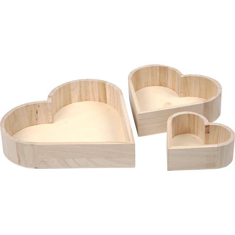 Hjärteskålar, H: 13-25 cm, D: 5-5,2 cm, 3 st./ 1 förp. [HOB-57452]