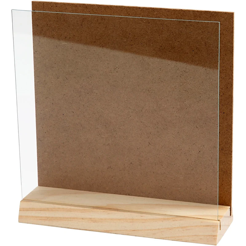 3D platta med glas, stl. 15x15 cm, 1 set [HOB-56746]