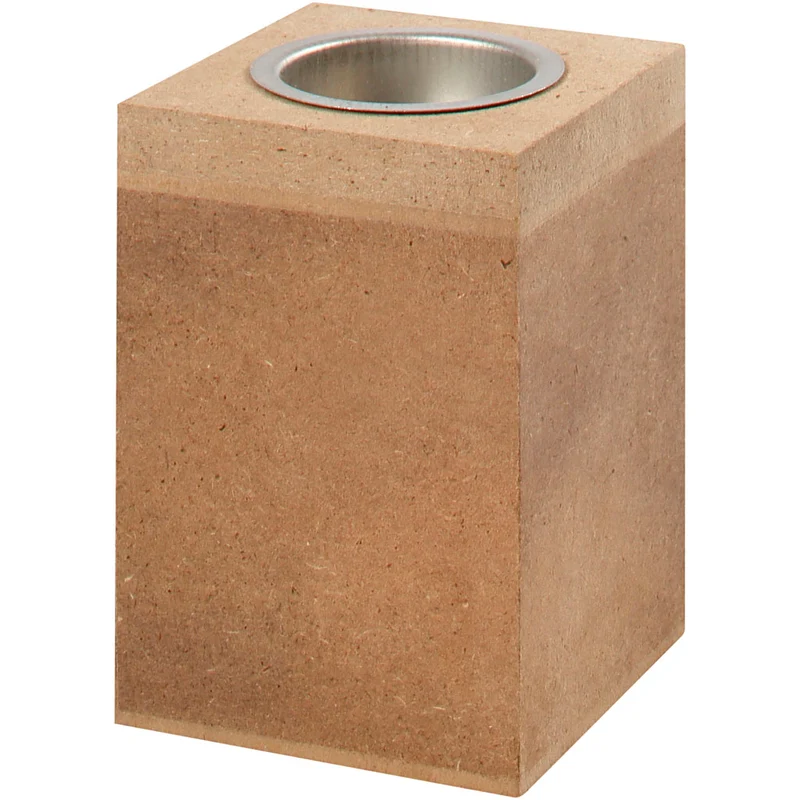 Värmeljusstake, H: 10 cm, stl. 7x7 cm, 1st./ 1 st. [HOB-56718]