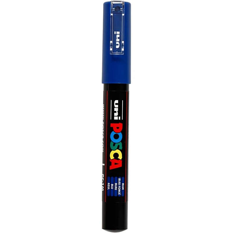 Posca Marker , nr. PC-1M, spets 0,7 mm, extra fine, blå, 1 st. [HOB-273041]
