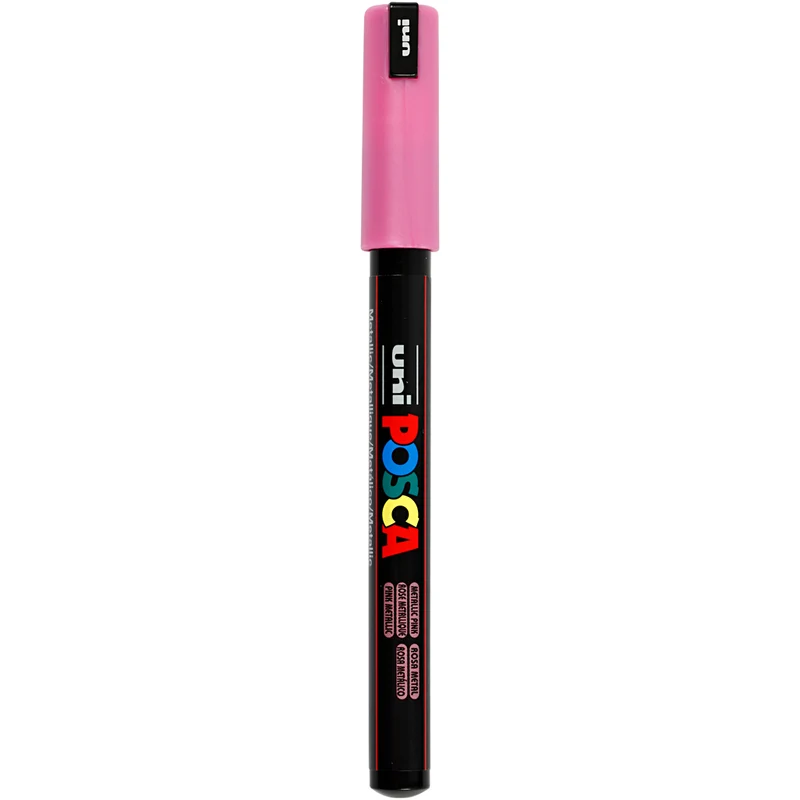 Posca Marker , nr. PC-1MR, spets 0,7 mm, extra fine, metallic pink, 1 st. [HOB-272850]