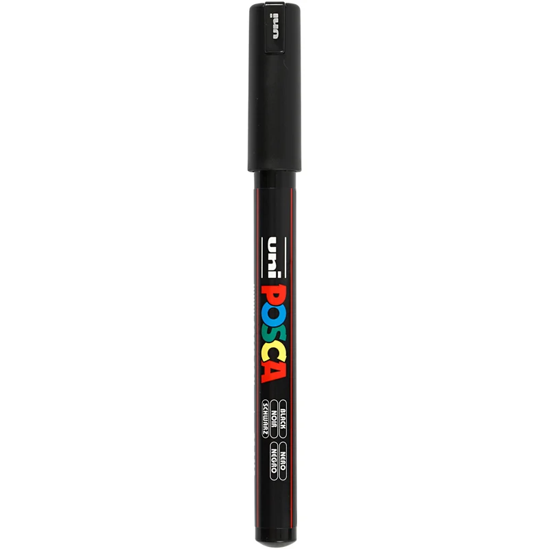 Posca Marker , nr. PC-1MR, spets 0,7 mm, extra fine, svart, 1 st. [HOB-272046]
