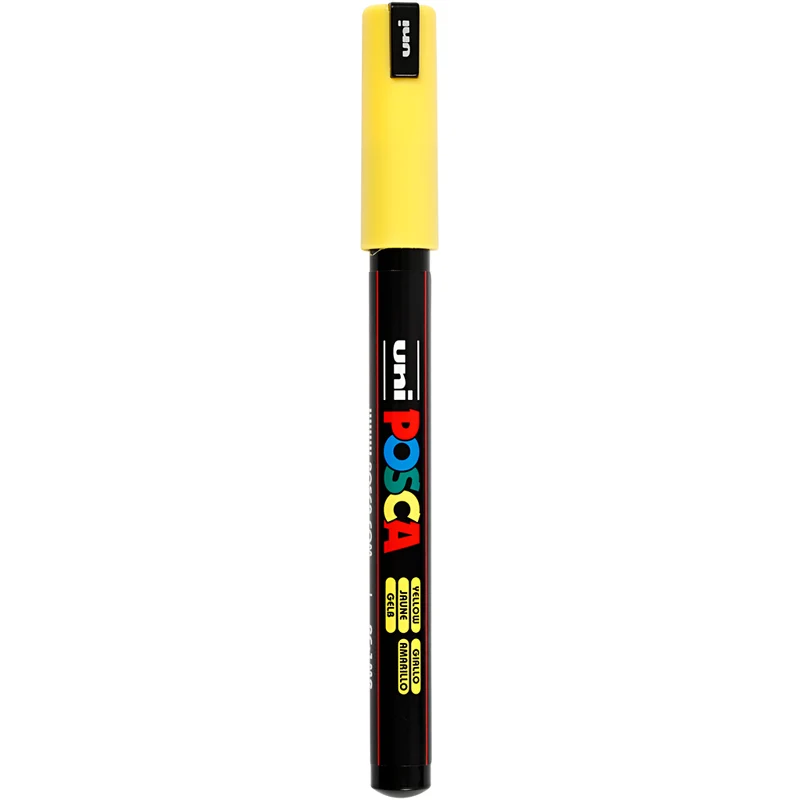 Posca Marker , nr. PC-1MR, spets 0,7 mm, extra fine, gul, 1 st. [HOB-272044]