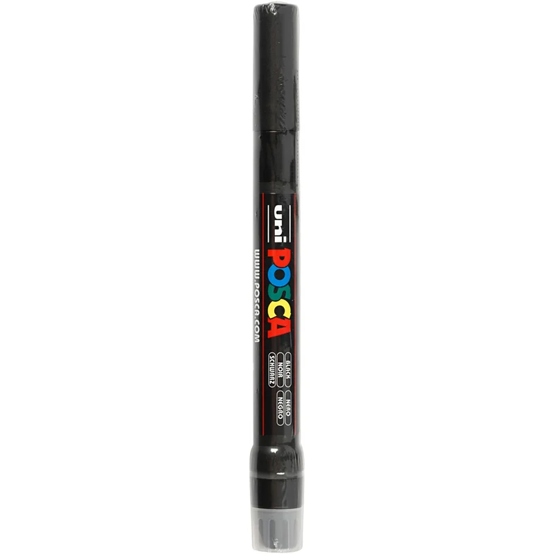 Posca Marker , nr. PCF350, spets 1-10 mm, Pensel, svart, 1 st. [HOB-271046]