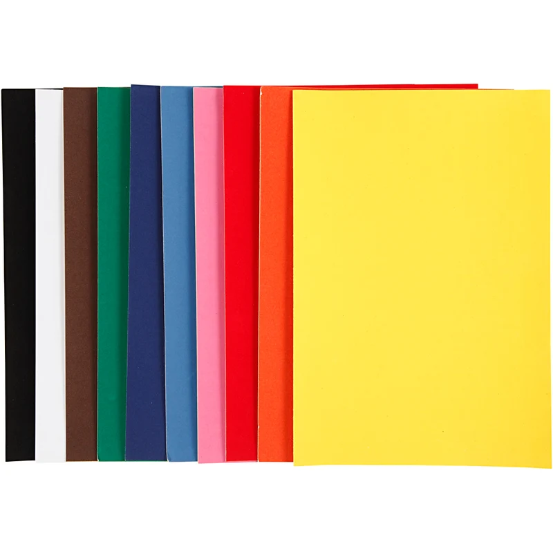 Velourpapper, A4, ark 210x297 mm, 140 g, mixade färger, 10 ark/ 1 förp. [HOB-270690]