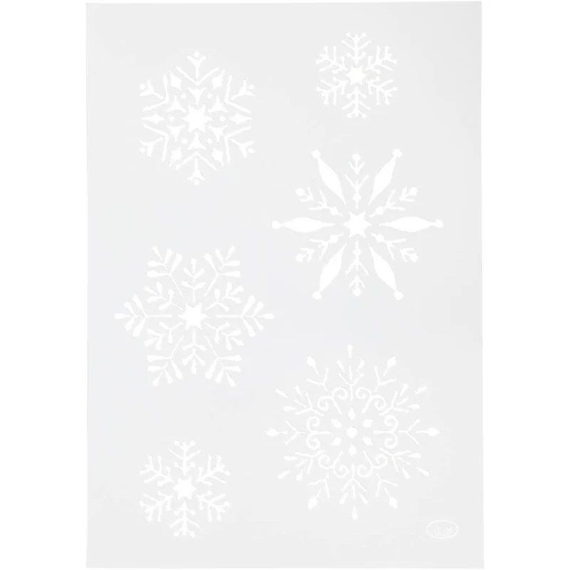 Stencil, snöflinga, A4, ark 210x297 mm, 1 st. [HOB-26977]