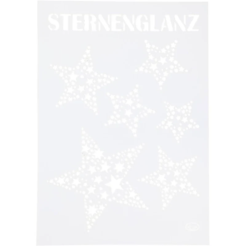 Stencil, stjärnglans, A4, ark 210x297 mm, 1 st. [HOB-26976]