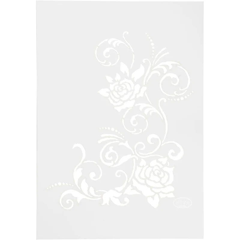 Stencil, blommor, A4, ark 210x297 mm, 1 st. [HOB-26971]