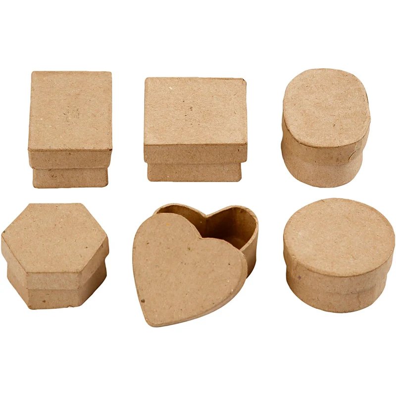 Miniaskar, H: 3 cm, Dia. 4-6 cm, 6st./ 1 förp. [HOB-268003]
