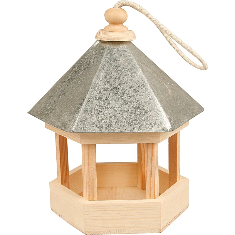 Fågelbord med zinktak, stl. 22x18x16,5 cm, 1 st. [HOB-577300]