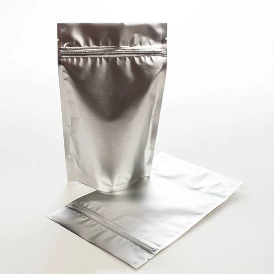 Stå upp påsar Silver 8x5x13cm | 28 gram (100 st) [ZBGM1S]