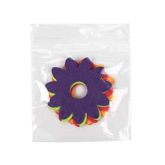 Crystal Klart Polyethylene Zipper Bags w/ Round Hang Hole 10.2x10.2 cm (100 st) [CEZR44]