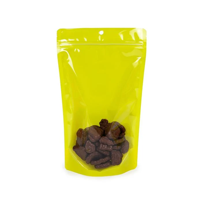 Stå upp påsar Transparent/Neon Yellow 17,2x8,9x28,6 cm (100 st) [ZBGN4YW]
