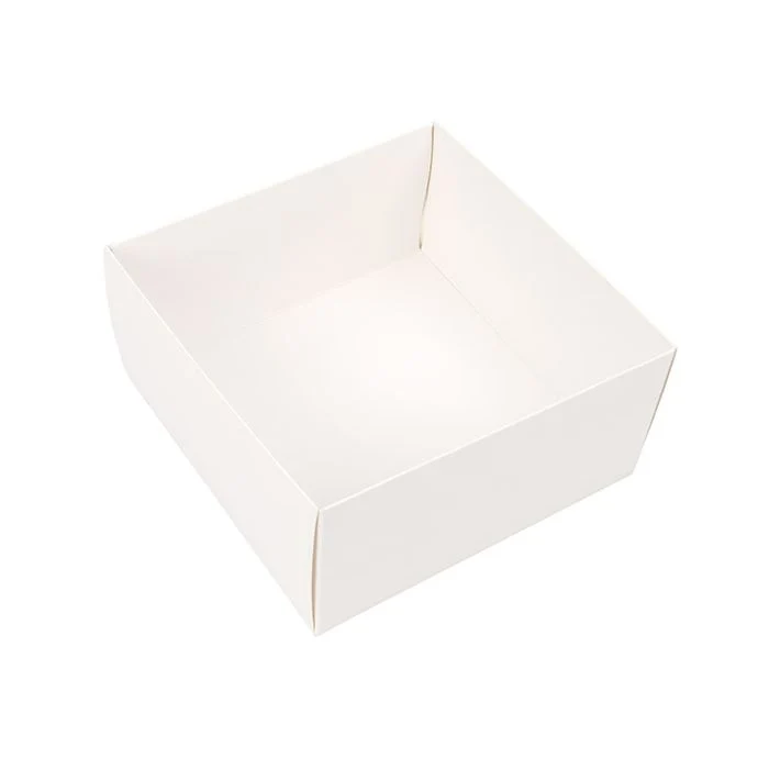 Lådor Kraft botten vit 15,2x7,6x15,2 cm (25 st) [WH14]