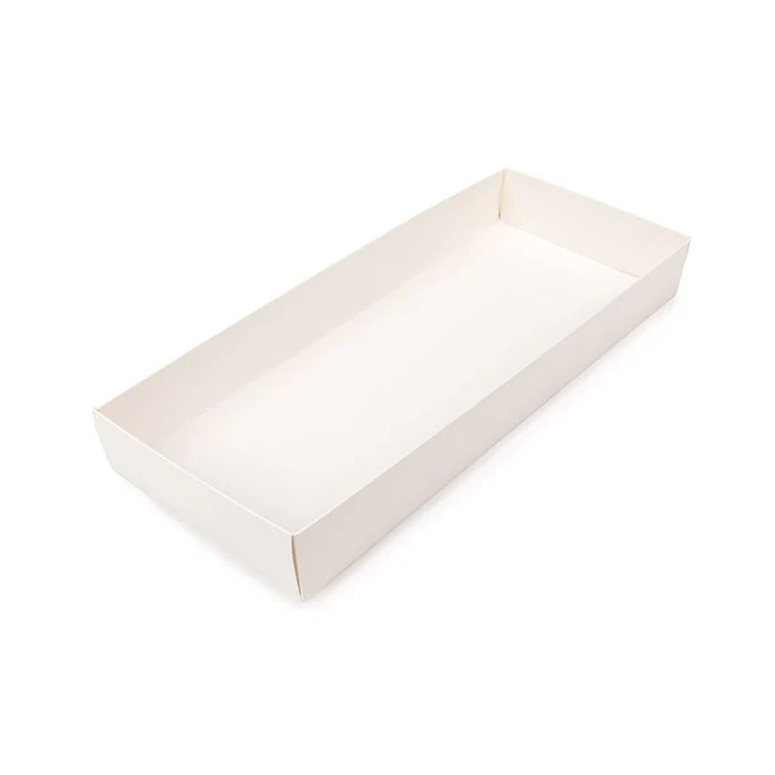 Lådor Kraft botten vit 12,7x3,8x30,5 cm (25 st) [WH12]
