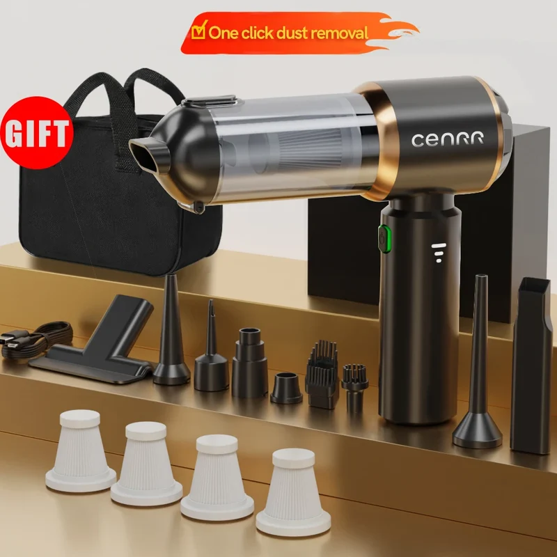 CENRR Mini Car Vacuum Cleaner – 998000Pa, Cordless, Handheld, Blower