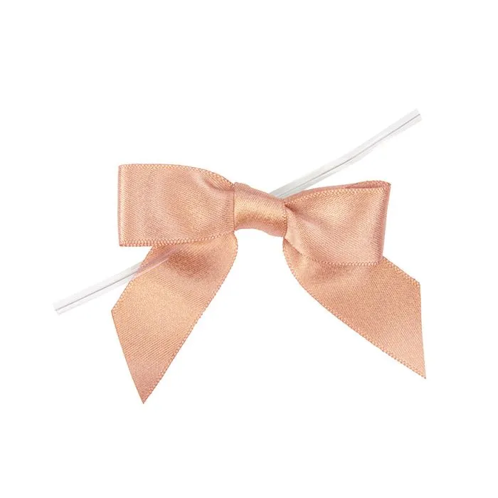 Bågar förbundna Metallic Rose 8,9 cm (25 st) [MBOWRS]