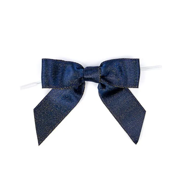 Bågar förbundna Metallic Midnight Blå 8,9 cm (25 st) [MBOWM]