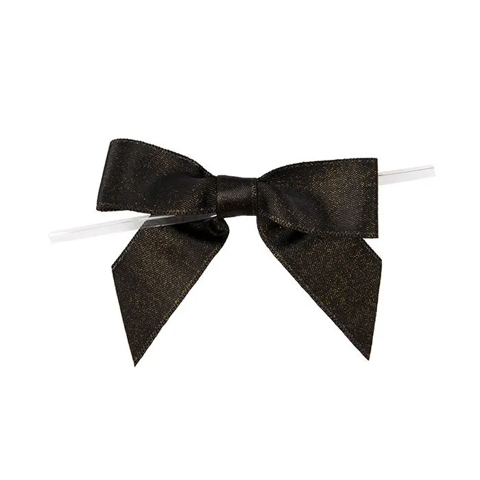 Bågar förbundna Metallic Black 8,9 cm (25 st) [MBOWBK]
