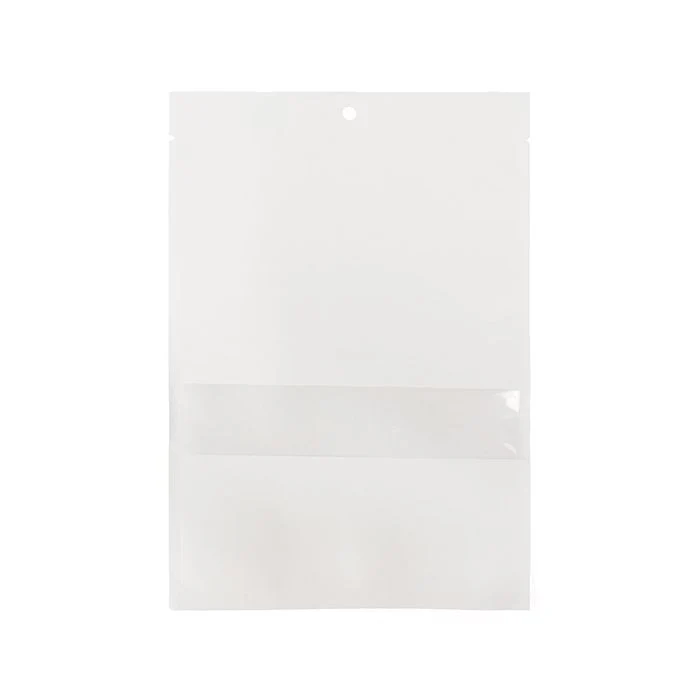 Kraftpåsar vita ekofiendly 15,2x22,9 cm förslutningsbara med fönster (100 st) [KHS69WKW]