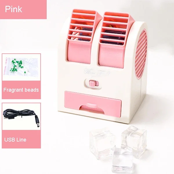 Dual-Outlet Turbo Cooling Desk Humidifier Fan