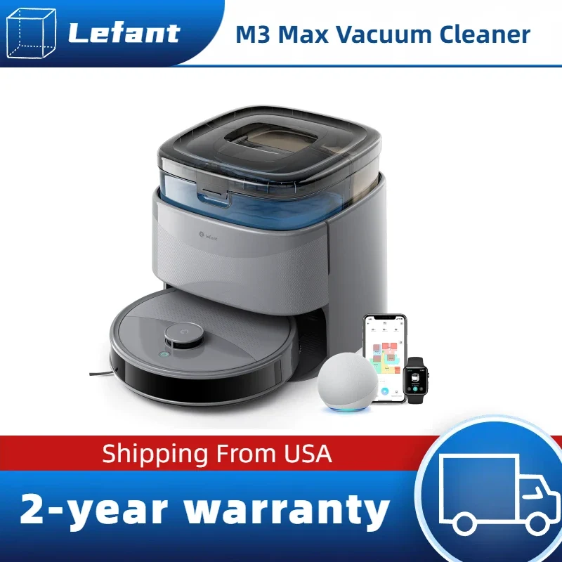 Lefant M3 Max Robot Vacuum & Mop – 20,000PA Suction, Anti-Tangle, Dual Spinning Mop, Auto Mop Washing | US/Mexico