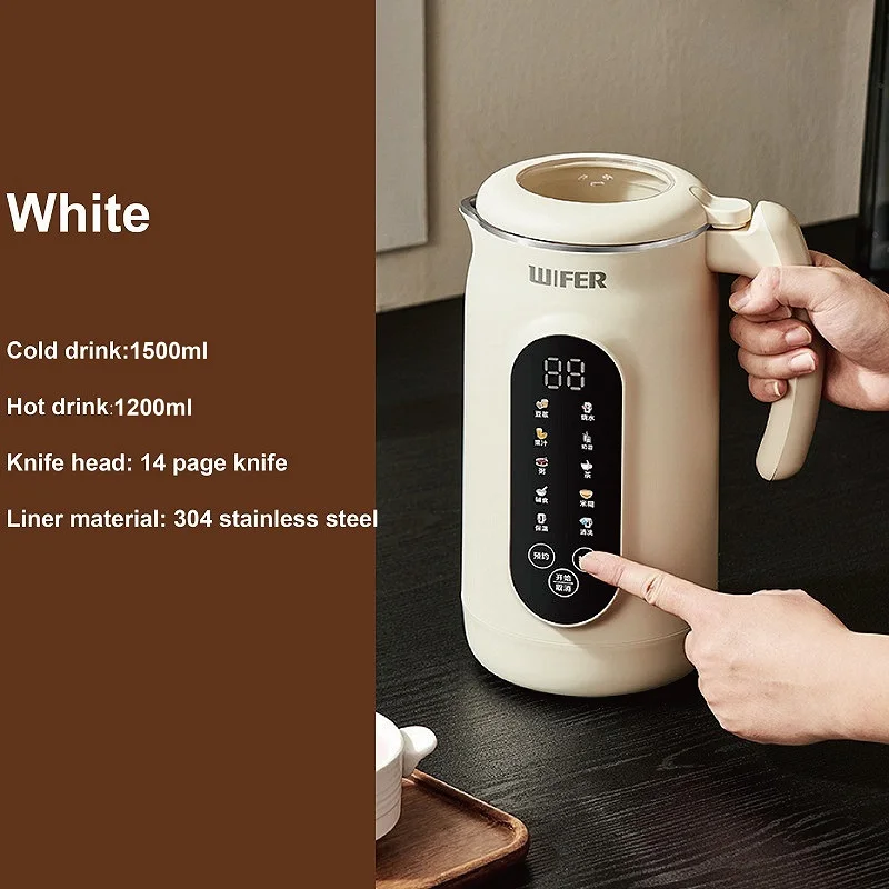 1.8L Soymilk Maker & Electric Juicer – 800W, 12h Appointment, Auto Keep Warm, Rice Paste & Food Wall Breaker | 220V