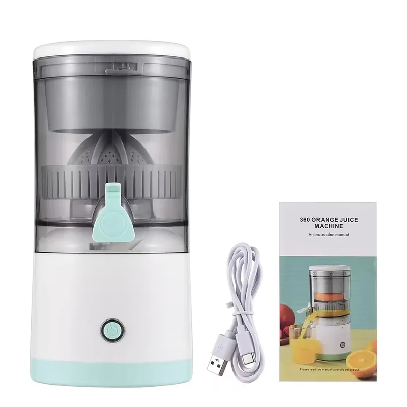 Rechargeable Electric Citrus Juicer – Portable USB Charging, Orange Lemon Grapefruit Squeezer with Cleaning Brush