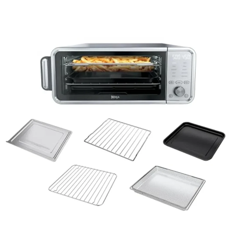 10-in-1 Digital Air Fry Oven – Extra Large Capacity, Flip-Up Design, Stainless Steel, Precise Temperature Control