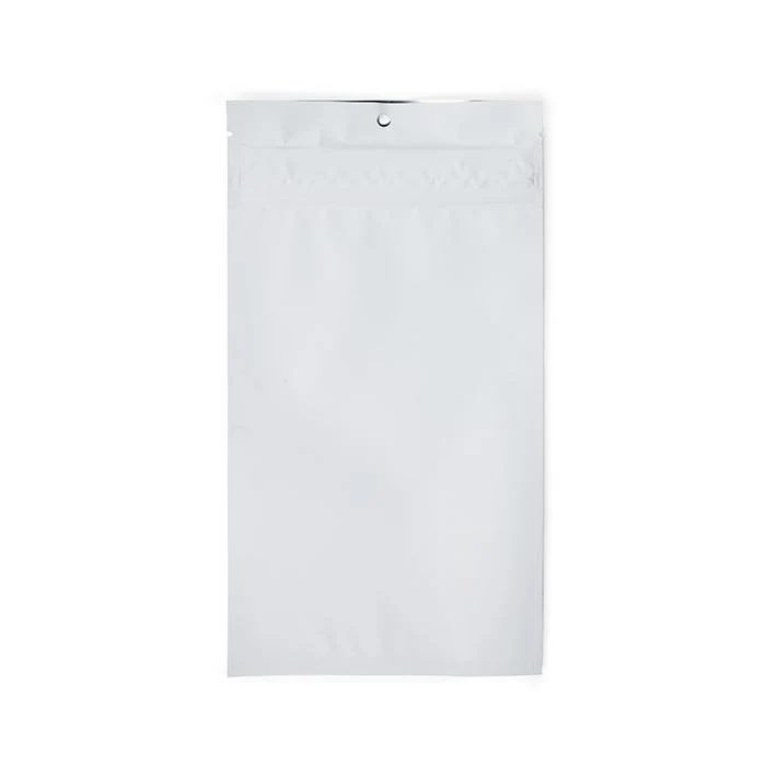 Blixtlåspåsar med barnskyddad dragkedja Matte White 12,7x20,8 cm (100 st) [CRHZB6MW]