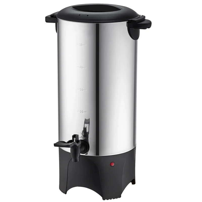 SucceBuy 50-Cup Commercial Coffee Urn – 1000W Stainless Steel Large Dispenser