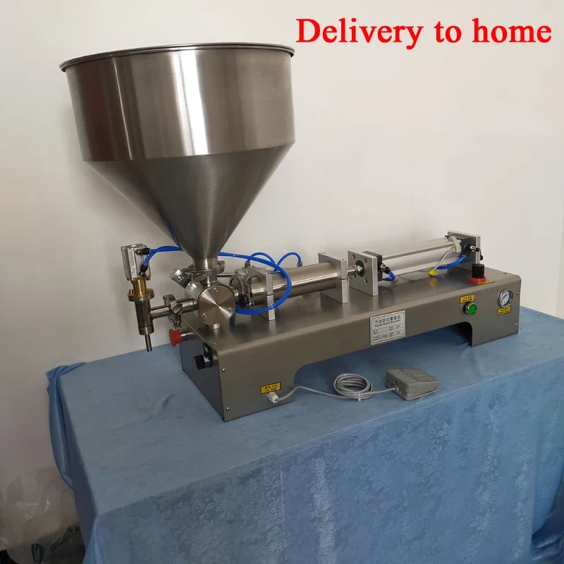 Pneumatic Paste & Liquid Filling Machine – Adjustable Cream Filler with 30L Hopper
