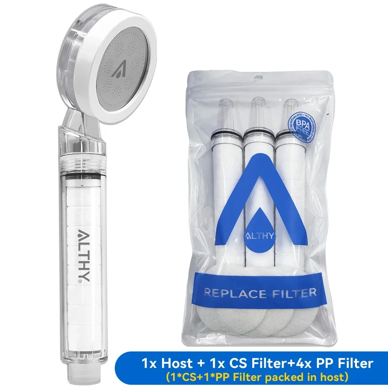 ALTHY High Pressure SPA Handheld Shower Head with Water Filter