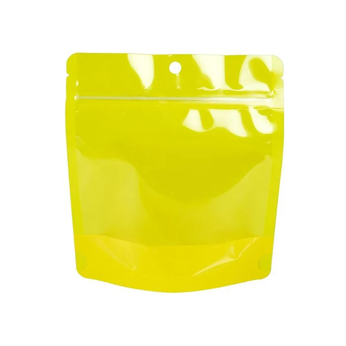 Stå upp påsar Neon Yellow 15.9x6.4x14.6 cm med hängande hål (100 st) [ZBGNSHZYW]