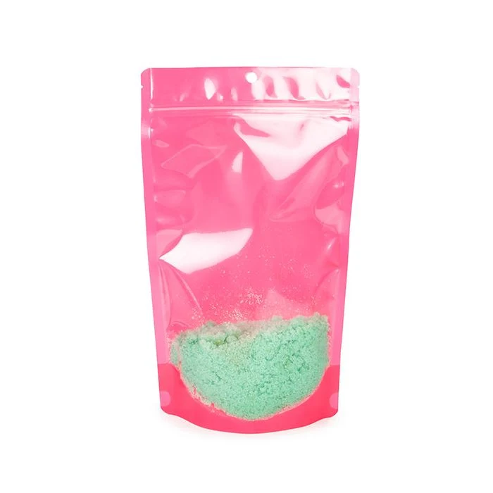 Stå upp påsar Neon Pink 17.1x8.9x28.6 cm w/ Hang Hole (100 st) [ZBGN4PK]