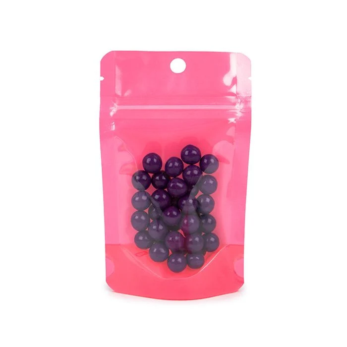 Stå upp påsar Neon Pink 7.9x5.1x13 cm med hängande hål (100 st) [ZBGN1PK]