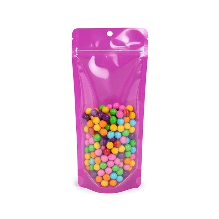 Stå upp påsar Neon Lila 10.8x6x23.8 cm med hängande hål (100 st) [ZBGN1NPR]