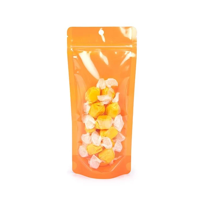 Stå upp påsar Neon Orange 10.8x6x23.8 cm w/ Hang Hole (100 st) [ZBGN1NOR]