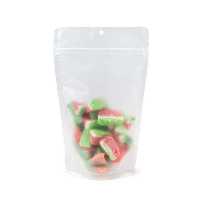Stå upp påsar Frosted w/ RETAIN™ 13x7.9x20.6 cm (100 st) [ZBGERR3F]