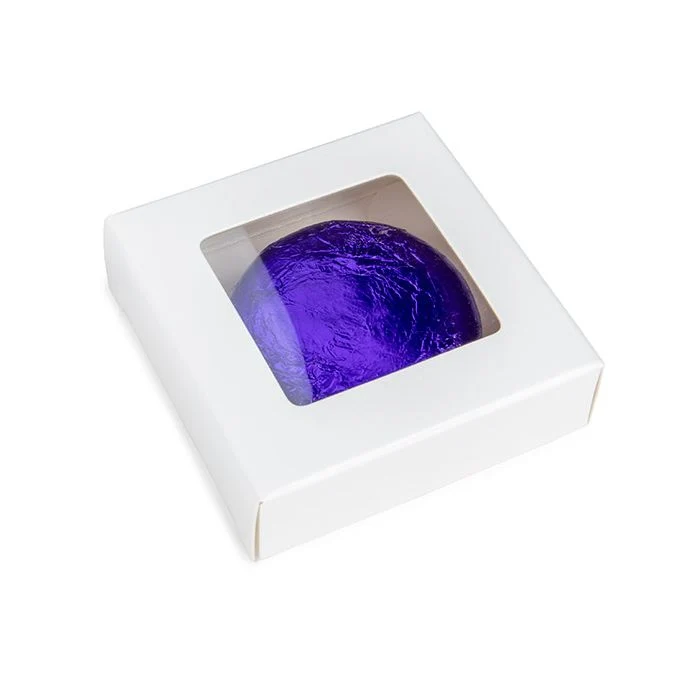 Vit presentförpackning es Window Box med fästa fönster 7x2,1x6,8 cm (25 st) [WKRGW319]