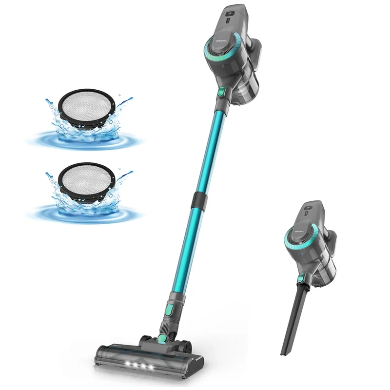 YISORA N300 Cordless Upright Vacuum Cleaner – 20kPa, Lightweight Stick Vacuum for Carpet, Hard Floor & Pet Hair