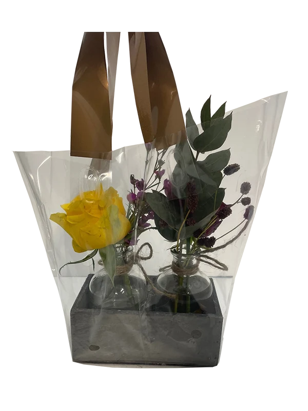 Hylsa med handtag för blomvaser extra små 25x38x16cm botten (50 st) [SL0042064A]