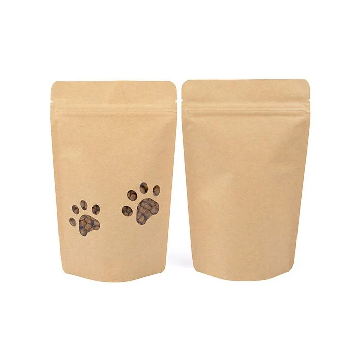 Stå upp dragkedja Kraft små Paw Prints formade fönster 13x7.9x20.6 cm (25 st) [ZBGW3KP]