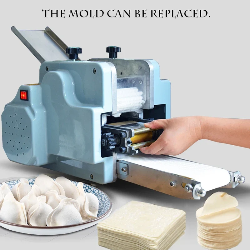 Electric Dumpling Wrapper Machine – 110V/220V, Round & Square Wonton Skin Maker, Commercial